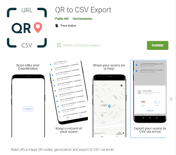 QR scanner hybrid application, reads URLs and latitude and longitude coordinates. Ionic