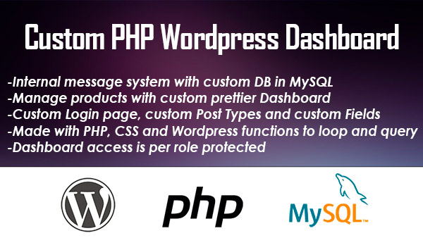 Wordpress + Dashboard with PHP